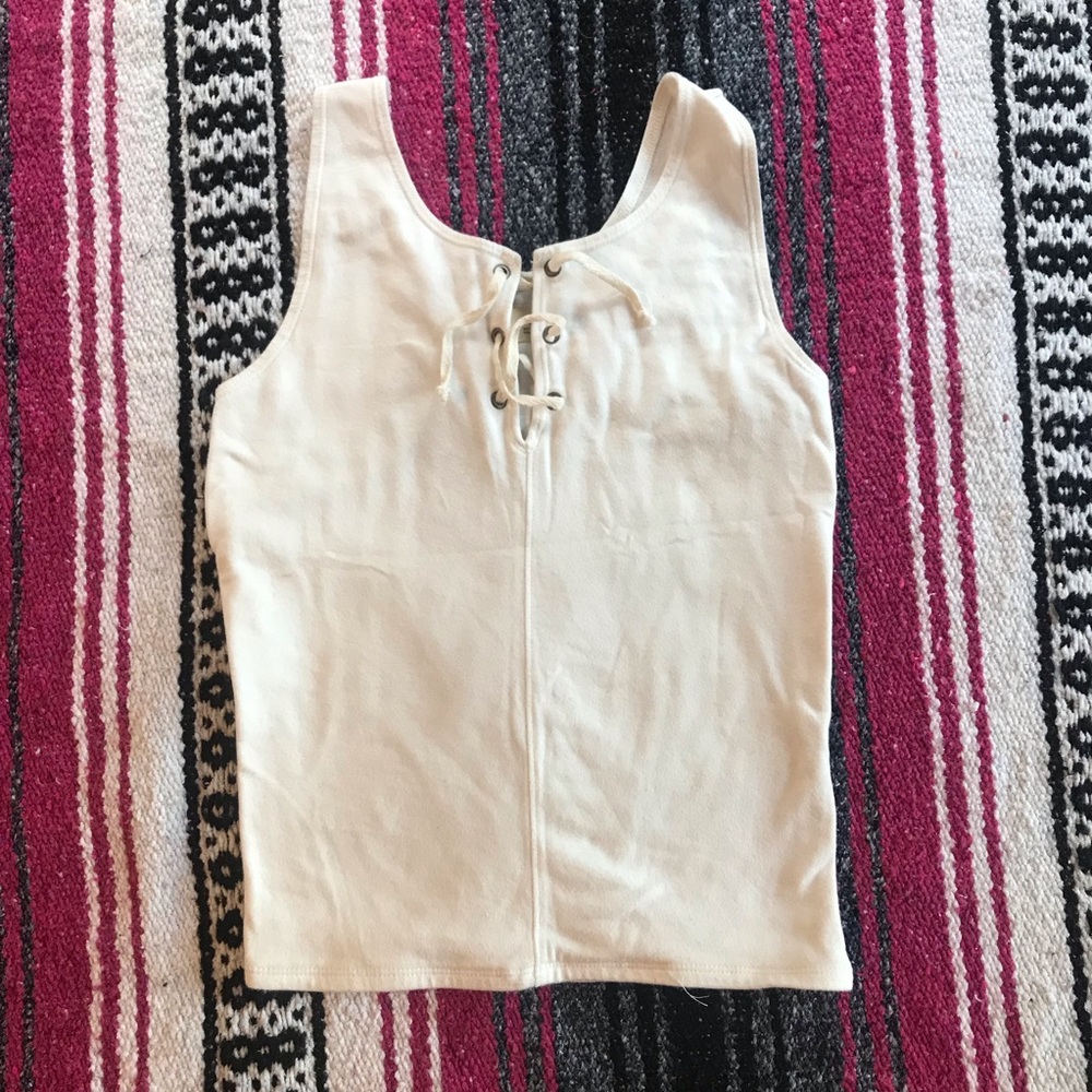 Hollister white tank top
